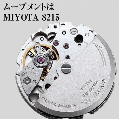 自動巻き腕時計 メンズ 40代 50代 60代 オマージュウォッチ CADISEN 機械式 38mm 手巻き付き 裏スケルトン C8053