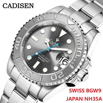 自動巻き腕時計 メンズ 40代 50代 ダイバーズウォッチ オマージュウォッチ 機械式 CADISEN 手巻き付き C8210M